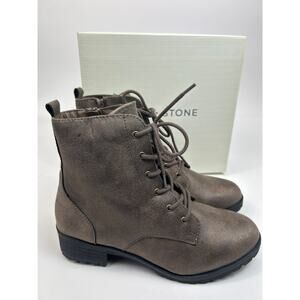 Sun‎ + Stone Frankie Brown Combat Boots Size 5 M